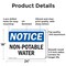 Signmission Non-Potable Water, 24 in W x Rectangle, Aluminum OS-2PACK-NS-A-1824-L-15100 - alternate 8